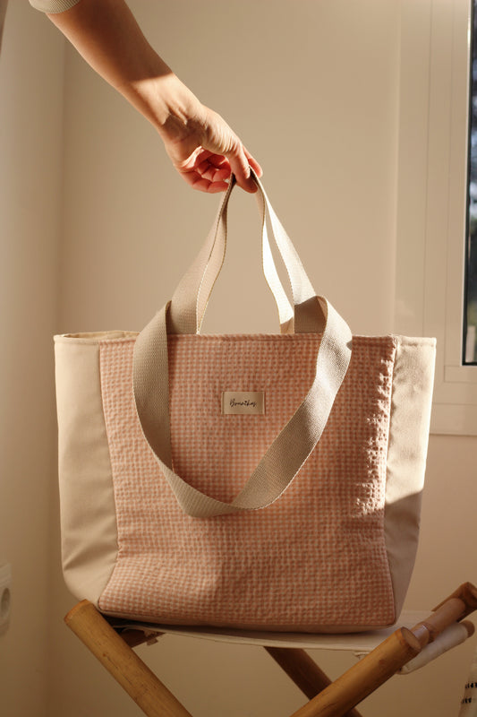 Tote Bag XL Vichy Rosa