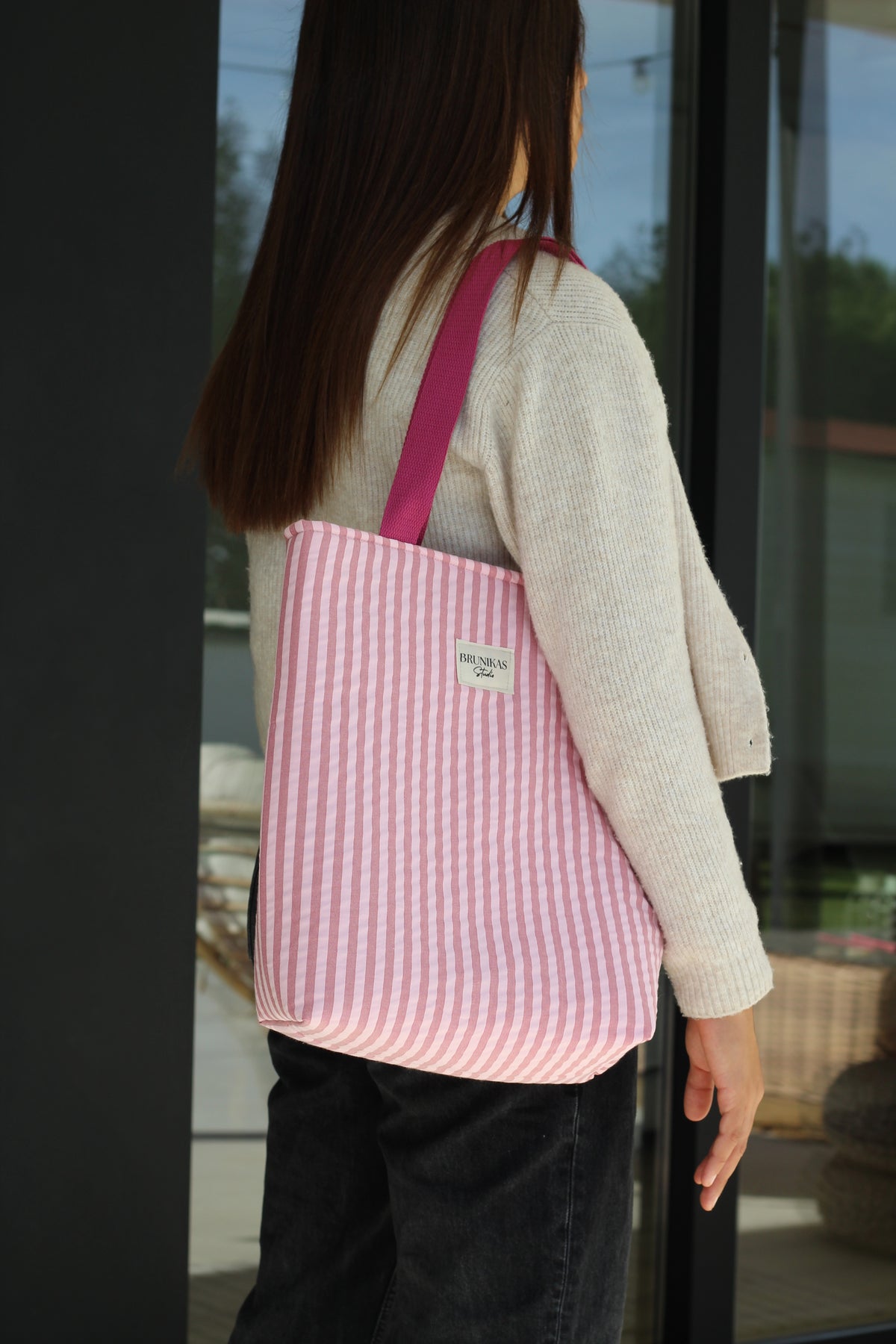 TOTE BAG RAYAS ROSA